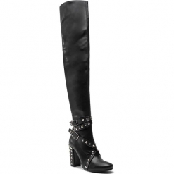 Muszkieterki KAZAR - Evelyn 33666-07-00 Black. Czarne kowbojki damskie Kazar, ze skóry, przed kolano, na wysokim obcasie, na obcasie. Za 1099,00 zł.