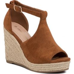 Espadryle JENNY FAIRY - WF19125-1 Camel. Pomarańczowe espadryle damskie Jenny Fairy, bez wzorów, ze skóry ekologicznej, bez obcasa, na obcasie. W wyprzedaży za 69,99 zł.