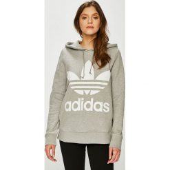 Adidas Originals - Bluza. Szare bluzy damskie adidas Originals, s, z nadrukiem, z bawełny, bez rękawów, z kapturem. W wyprzedaży za 219,90 zł.