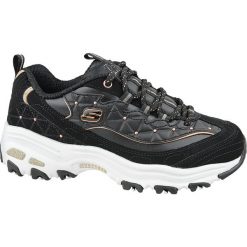 Skechers D'Lites 13087-BKRG buty sneakers damskie czarne 36. Czarne buty sportowe damskie Skechers, bez wzorów, ze skóry, sportowe, na fitness i siłownię. W wyprzedaży za 249,99 zł.