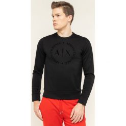 Bluza Armani Exchange 8NZM87 Z9N1Z 1200. Czarne bluzy męskie Armani Exchange, m, bez wzorów, z elastanu, bez kołnierzyka, bez rękawów, bez kaptura. Za 449,00 zł.