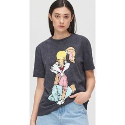 Koszulka lola bunny - Szary. Szare koszulki damskie Cropp, m, bez wzorów, bez kołnierzyka, bez rękawów. Za 49,99 zł.