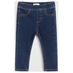 Mango Kids - Jeansy Carmen 86-104 cm. Niebieskie jeansy dziewczęce Mango Kids, bez wzorów, z elastanu. Za 59,99 zł.