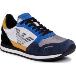 Sneakersy EMPORIO ARMANI - X4X215 XM561 N235 Night/Cobalt/L.Grey. Szare sneakersy męskie Emporio Armani, bez wzorów, z tworzywa sztucznego, bez zapięcia. Za 749,00 zł.