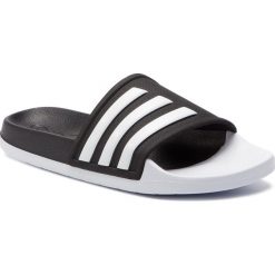 Klapki adidas - adilette F35437 Cblack/Ftwwht/Ftwwht. Czarne klapki damskie Adidas, bez wzorów, z tworzywa sztucznego, bez obcasa. Za 149,00 zł.