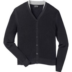 Sweter rozpinany Regular Fit bonprix czarny. Czarne kardigany męskie bonprix, s, bez wzorów, z dzianiny. Za 37,99 zł.