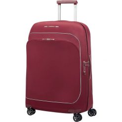 Walizka "Spinner" w kolorze czerwonym - 46x 68 x 27 cm. Czerwone walizki Samsonite, bez wzorów, z poliesteru. W wyprzedaży za 429,95 zł.
