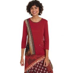 Desigual Inge Koszulka Czerwony. Czerwone koszulki damskie Desigual, s, z nadrukiem, z elastanu. Za 274,95 zł.