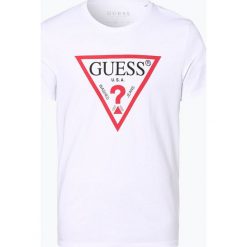 Guess Jeans - T-shirt męski, biały. Białe t-shirty męskie Guess Jeans, m, z nadrukiem, z jeansu, bez kołnierzyka. Za 139,95 zł.