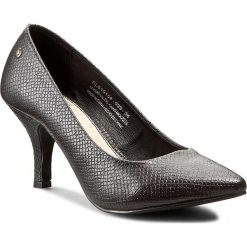 Półbuty PEPE JEANS - Megan Snake PLS10154 Black 999. Czarne półbuty damskie skórzane marki Pepe Jeans, na obcasie. W wyprzedaży za 139,00 zł.