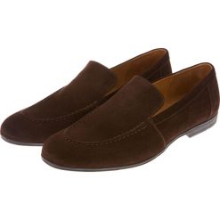 Buty Brązowe Brandon. Pomarańczowe mokasyny męskie LANCERTO, na lato, z bawełny, eleganckie. W wyprzedaży za 299,90 zł.