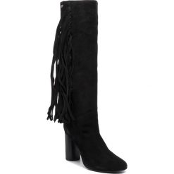 Kozaki PEPE JEANS - Parson Fringes PLS50368 Black 999. Czarne kozaki damskie Pepe Jeans, z jeansu, bez obcasa, na obcasie, bez zapięcia. W wyprzedaży za 449,00 zł.