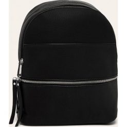 Answear - Plecak. Czarne plecaki damskie ANSWEAR, bez wzorów, ze skóry ekologicznej, eleganckie. W wyprzedaży za 59,90 zł.