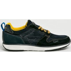 Diesel - Buty. Niebieskie buty sportowe męskie Diesel, ze skóry, na sznurówki. W wyprzedaży za 399,90 zł.