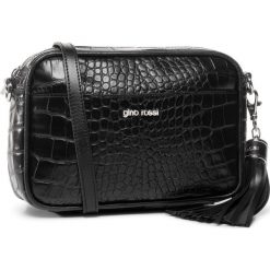 Torebka GINO ROSSI - CROCO 0004-LIB Black. Czarne listonoszki damskie Gino Rossi, bez wzorów, ze skóry, bez dodatków. Za 299,99 zł.