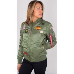 Kurtka Alpha Industries MA-1 Patch (178001-01-SAGE-GREEN). Zielone kurtki damskie ALPHA INDU, bez wzorów, z nylonu, bez kaptura. Za 359,99 zł.