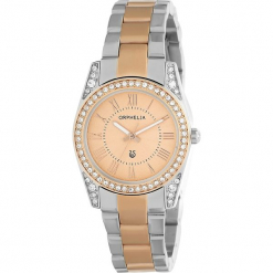 Zegarek kwarcowy w kolorze srebrno-różowozłotym. Szare, analogowe zegarki damskie Esprit Watches, ze stali. W wyprzedaży za 272,95 zł.