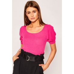 Sweter Luisa Spagnoli Caprera 569491. Różowe swetry damskie Luisa Spagnoli, s, bez wzorów, z bawełny, klasyczne, bez rękawów, bez kaptura. Za 819,00 zł.