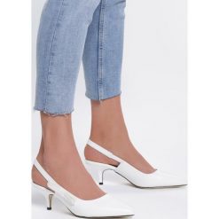 Białe Czółenka For My Girls. Białe czółenka damskie Renee, w paski, bez obcasa, na obcasie. Za 69,99 zł.