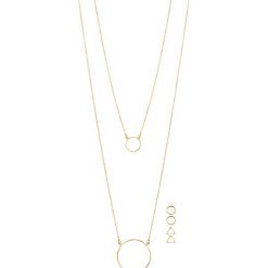 Komplet 5-częściowy: długi łańcuszek + kolczyki bonprix złoty kolor. Żółte łańcuszki męskie marki bonprix, złote. Za 34,99 zł.