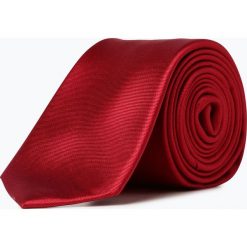 Finshley & Harding London - Krawat jedwabny męski ze spinką, czerwony. Czerwone krawaty męskie marki Finshley & Harding London, z jedwabiu, eleganckie. Za 149,95 zł.