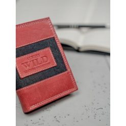 Portfel męski skórzany Always Wild N4-JEANS czerwony. Czerwone portfele męskie ALWAYS WILD, bez wzorów, z jeansu. Za 49,99 zł.