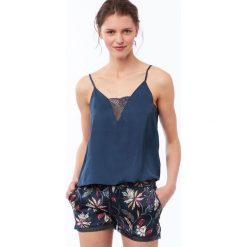 Etam - Top piżamowy Cylia. Niebieskie piżamy damskie marki Etam, s, z poliesteru. W wyprzedaży za 59,90 zł.