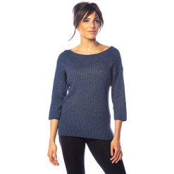 Sweter "Beryl" w kolorze granatowym. Niebieskie swetry damskie So Cachemire, m, bez wzorów, z kaszmiru, bez rękawów, bez kaptura. W wyprzedaży za 159,95 zł.