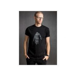 T - shirt męski, czarny - ręka. Czarne t-shirty męskie Organic shapes, xl, z nadrukiem, klasyczne, z klasycznym kołnierzykiem. Za 139,00 zł.