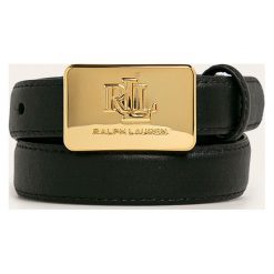 Lauren Ralph Lauren - Pasek skórzany. Czarne paski damskie Lauren Ralph Lauren, w paski, ze skóry. W wyprzedaży za 149,90 zł.