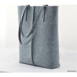 Duża Torebka - Totalnie Minimalistyczna -Wysoka. Szare torebki klasyczne damskie marki Pakamera, na ramię, duże. Za 89,00 zł.