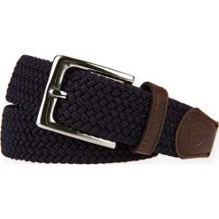 Pasek Pleciony Granatowy Braid. Niebieskie paski męskie LANCERTO, w paski, z bawełny, sportowe. W wyprzedaży za 49,90 zł.