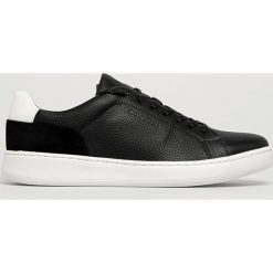 Calvin Klein - Buty skórzane. Czarne sneakersy męskie Calvin Klein, z okrągłym noskiem, na sznurówki. Za 599,90 zł.