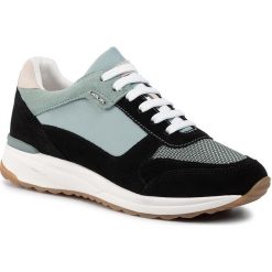 Sneakersy GEOX - D Airell C D642SC 02211 C9B3U Black/Lt Green. Czarne półbuty damskie Geox, ze skóry. W wyprzedaży za 339,00 zł.