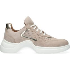 Sneakersy beżowe. Pomarańczowe sneakersy damskie Arturo Vicci, ze skóry. Za 259,00 zł.