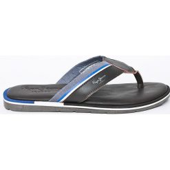 Pepe Jeans - Japonki. Pomarańczowe kapcie męskie Pepe Jeans, bez wzorów, z jeansu. W wyprzedaży za 99,90 zł.