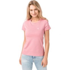 Calvin Klein Koszulka Różowy Beżowy. Różowe koszulki damskie Calvin Klein, xs, bez wzorów, z bawełny, bez kołnierzyka, z krótkim rękawem. Za 152,95 zł.
