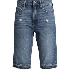 GStar 3301 HIGH STRAIGHT SHORT RP Szorty jeansowe medium aged painted. Niebieskie jeansy damskie marki G-Star, bez wzorów, z bawełny. Za 419,00 zł.