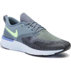 Buty NIKE - Odyssey React 2 Flyknit AH1015 401 Armory Blue/Lime Blast/Black. Szare buty sportowe męskie Nike, z tworzywa sztucznego, bez zapięcia, do biegania. W wyprzedaży za 439,00 zł.