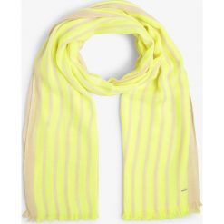 Opus - Szalik damski – Aneo Scarf, żółty. Żółte szaliki damskie Opus, w paski. Za 119,95 zł.