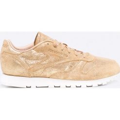 Reebok Classic - Buty Cl Lthr Shimmer. Żółte buty sportowe damskie Reebok Classic, bez wzorów, ze skóry, sportowe, reebok classic. W wyprzedaży za 179,90 zł.