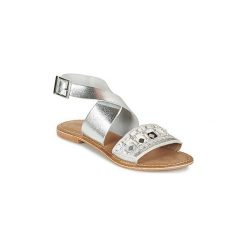 Sandały Vero Moda VMELISE LEATHER SANDAL. Szare sandały damskie marki Vero Moda, bez wzorów, bez obcasa, bez zapięcia. Za 175,20 zł.