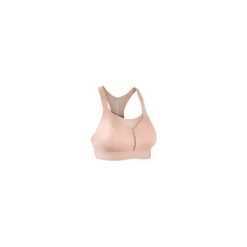 Stanik Do Biegania Comfort Jasnoróżowy. Pomarańczowe biustonosze sportowe damskie KALENJI, s, bez wzorów, z elastanu, do biegania. Za 69,99 zł.