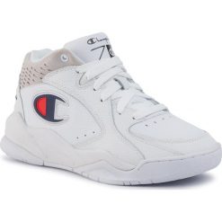 Sneakersy CHAMPION - Zone Mid S10619-F19-WW001 Wht. Białe półbuty damskie Champion, z zamszu. W wyprzedaży za 299,00 zł.