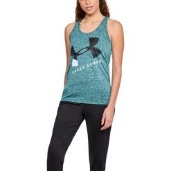 Under Armour Koszulka damska Tech Graphic Twist Tank zielona r. S (1309896-716). Zielone bluzki damskie marki Under Armour, s. Za 73,13 zł.