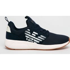 EA7 Emporio Armani - Buty. Czerwone buty sportowe męskie EA7 Emporio Armani, z materiału, bez zapięcia. W wyprzedaży za 479,90 zł.