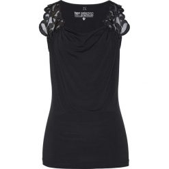 Top z kamieniami Swarovskiego® bonprix czarny. Czarne topy damskie bonprix, z koronki. Za 119,99 zł.