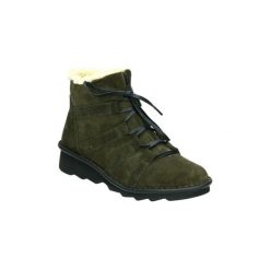 Śniegowce Relaxshoe 377-019. Zielone kozaki damskie Relaxshoe, bez obcasa, bez zapięcia. Za 329,67 zł.