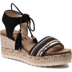 Espadryle REFRESH - 64086 Negro. Czarne espadryle damskie marki Refresh, bez wzorów, ze skóry ekologicznej, bez obcasa, na obcasie. Za 199,00 zł.