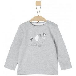 S.Oliver Koszulka Chłopięca Z Nadrukiem 68 Szary. Szare t-shirty chłopięce S.Oliver, z nadrukiem, bez rękawów. Za 39,00 zł.